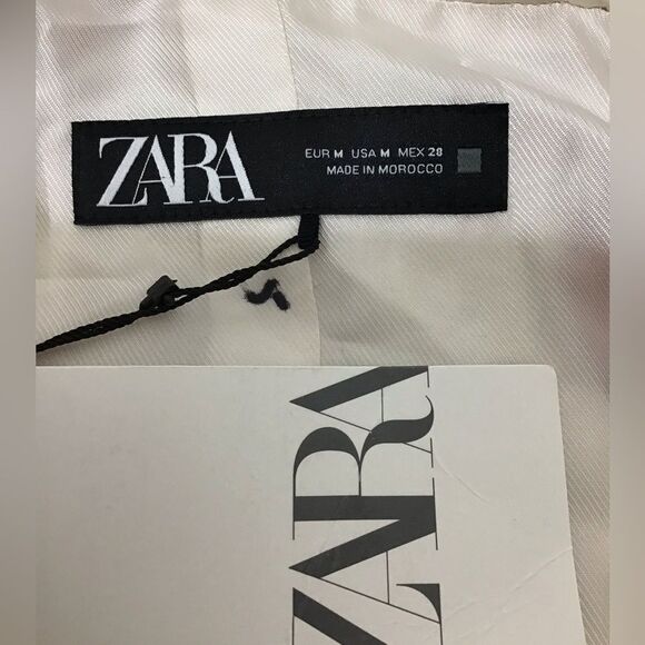 Zara Floral Print Satin Effect Open Blazer New Size Medium - Picture 4 of 16